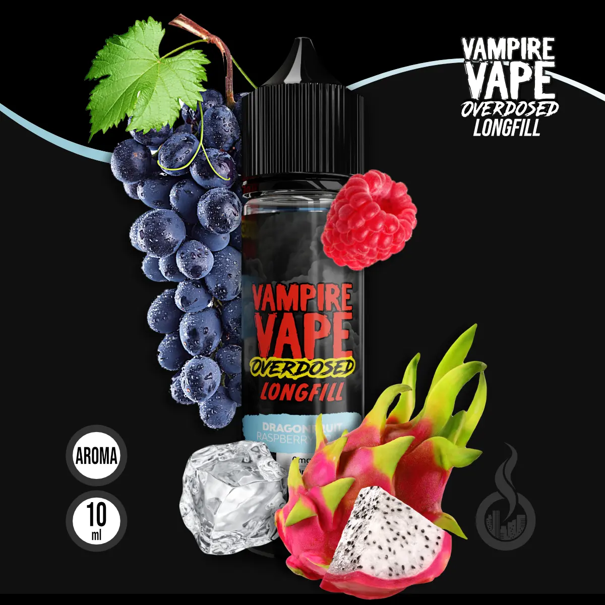 VAMPIRE VAPE Overdosed Dragonfruit Raspberry Grape Aroma - 10 ml SW18556 Bild 1