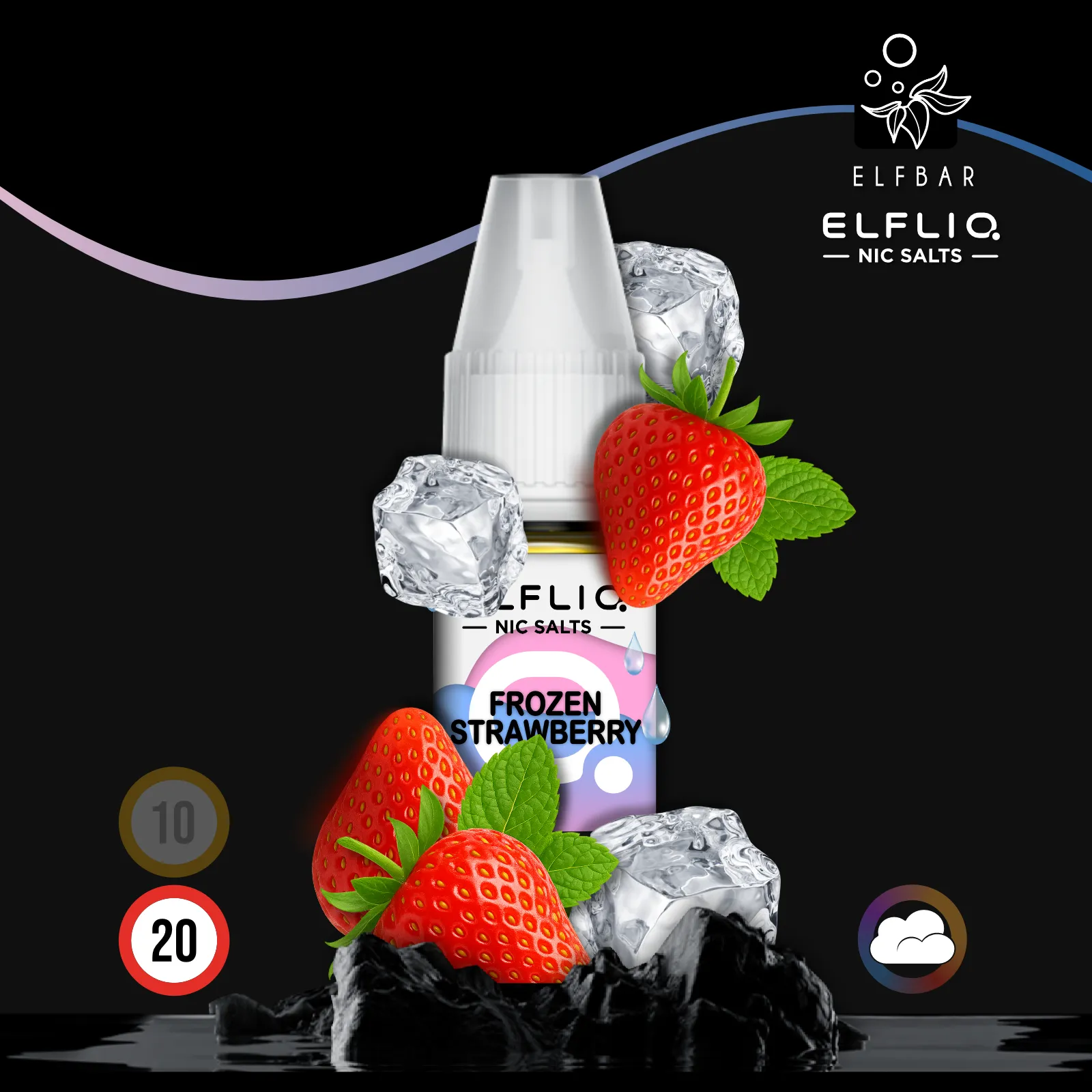 ELFLIQ by Elfbar Frozen Strawberry Nikotinsalz Liquid - 10 ml