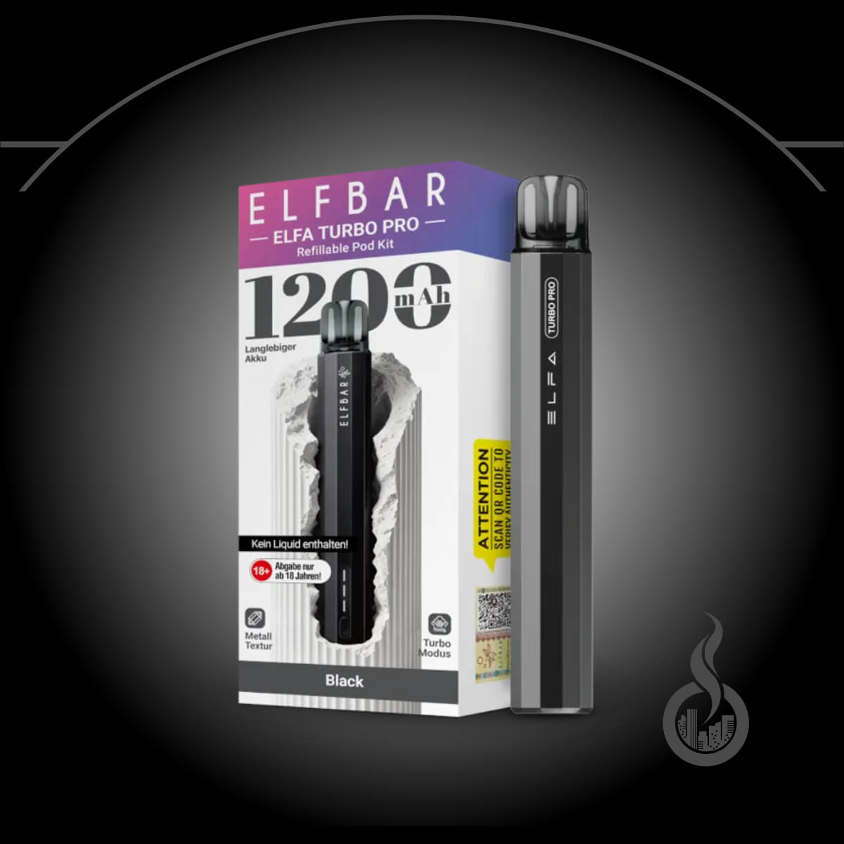 Elfbar Turbo Pro Nachfüllbares Pod Kit SW18722 Farbe Schwarz Bild 1