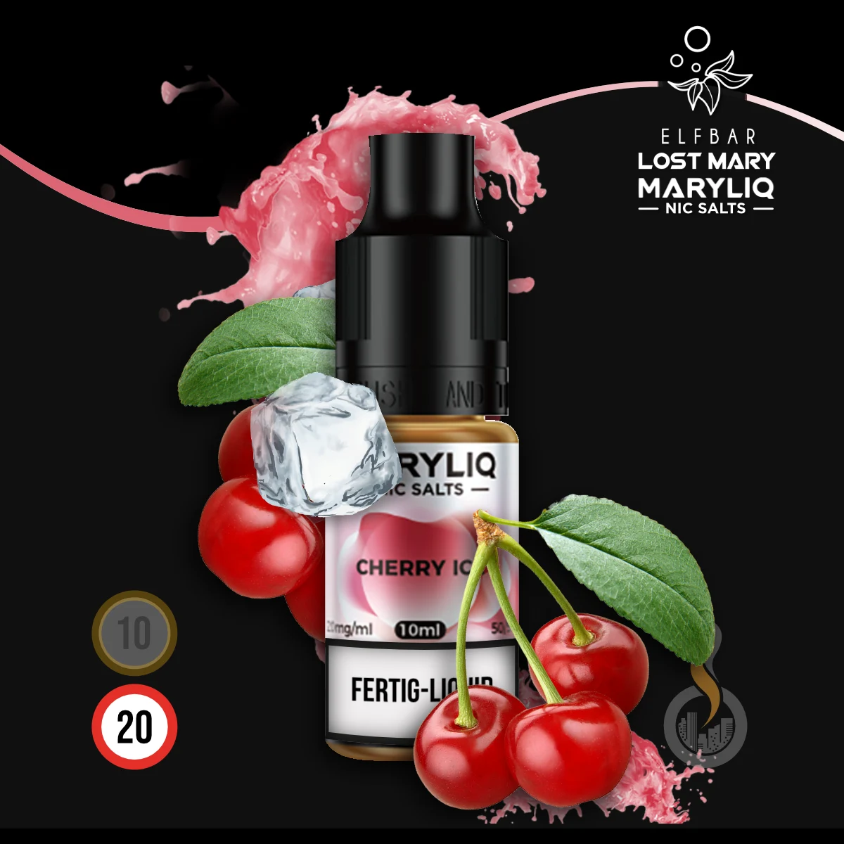 MARYLIQ by Lost Mary Nikotinsalz Liquid Cherry Ice - 10 ml SW18181 Nikotinstärke wählen: 20 mg ( NIKOTINSALZ ) Bild 1