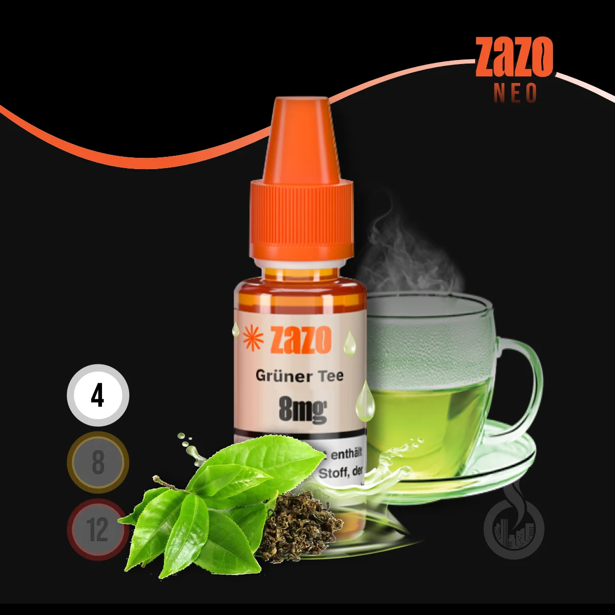 ZAZO NEO Grüner Tee Liquid - 10 ml SW18112 Nikotinstärke wählen: 4 mg ( VERY LOW ) Bild 1