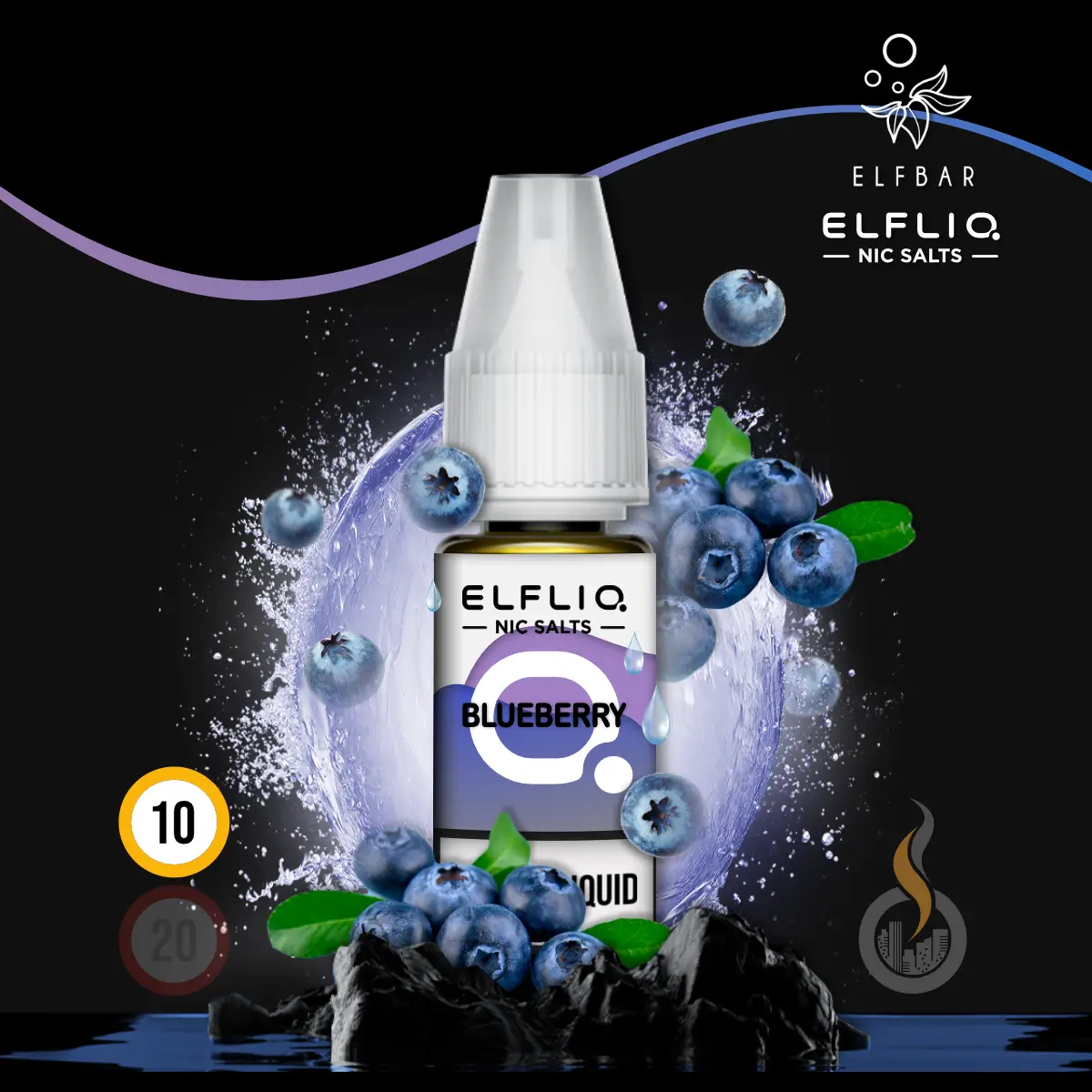 ELFLIQ by Elfbar Blueberry Nikotinsalz Liquid - 10 ml SW17839 Nikotinstärke wählen: 10 mg (NIKOTINSALZ) Bild 1