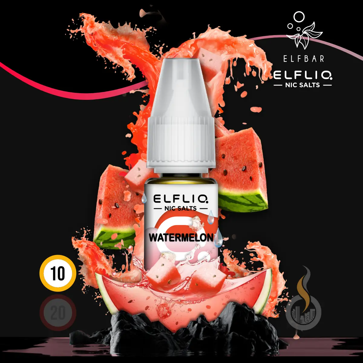 ELFLIQ by Elfbar Watermelon Nikotinsalz Liquid - 10 ml SW17849 Nikotinstärke wählen: 10 mg (NIKOTINSALZ) Bild 1