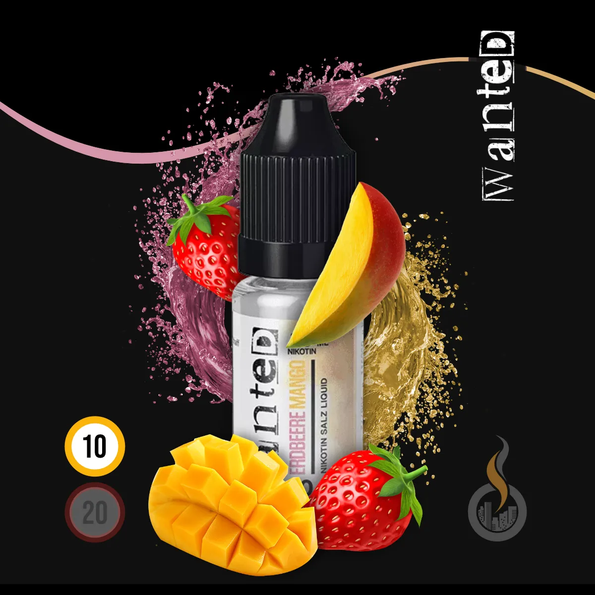 WANTED Overdosed Erdbeere Mango Nikotinsalz-Liquid - 10 ml SW18163 Nikotinstärke wählen: 10 mg (NIKOTINSALZ) Bild 1