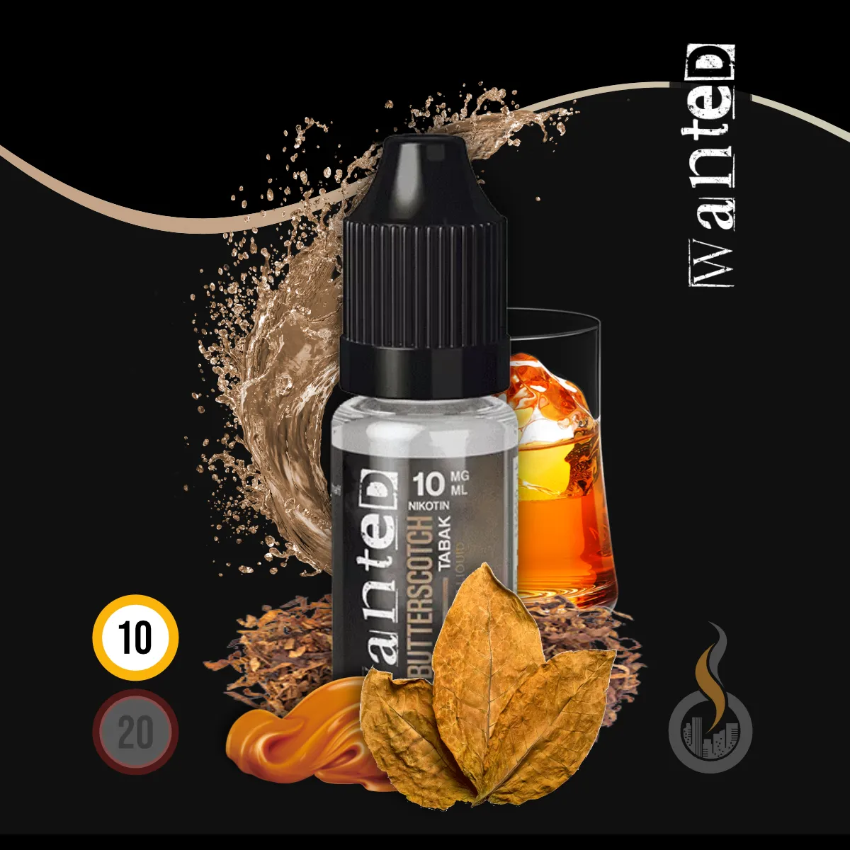 WANTED Overdosed Butterscotch Tabak Nikotinsalz-Liquid - 10 ml SW18167 Nikotinstärke wählen: 10 mg (NIKOTINSALZ) Bild 1
