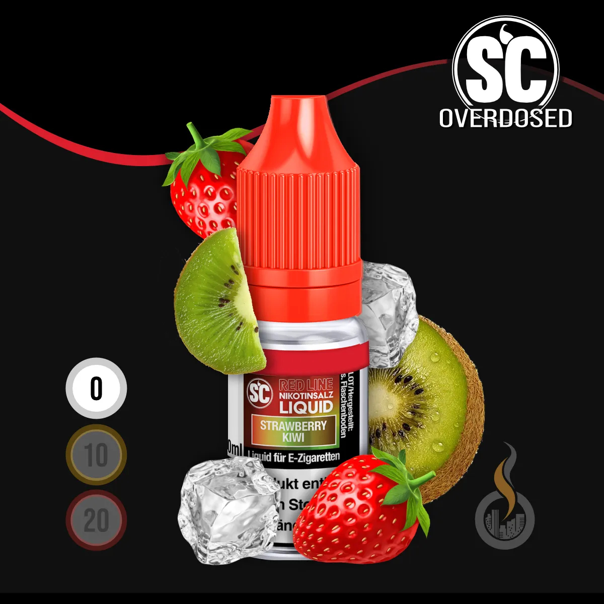 SC Red Line Strawberry Kiwi Nikotinsalz Liquid - 10 ml SW18298 Nikotinstärke wählen: 0 mg (OHNE NIKOTIN) Bild 1