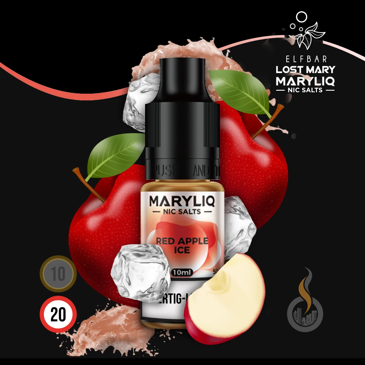 MARYLIQ by Lost Mary Nikotinsalz Liquid Red Apple Ice - 10 ml SW18189 Nikotinstärke wählen: 20 mg ( NIKOTINSALZ ) Bild 1