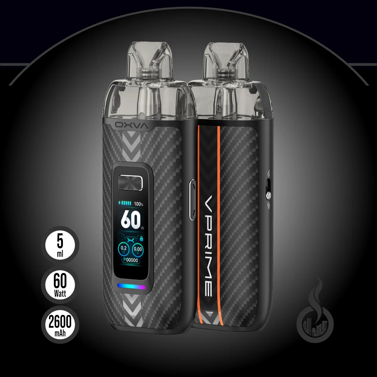 Oxva Vprime Kit Pod System - 2600 mAh SW18301.1 Farbe Schwarz (Carbon) Bild 2