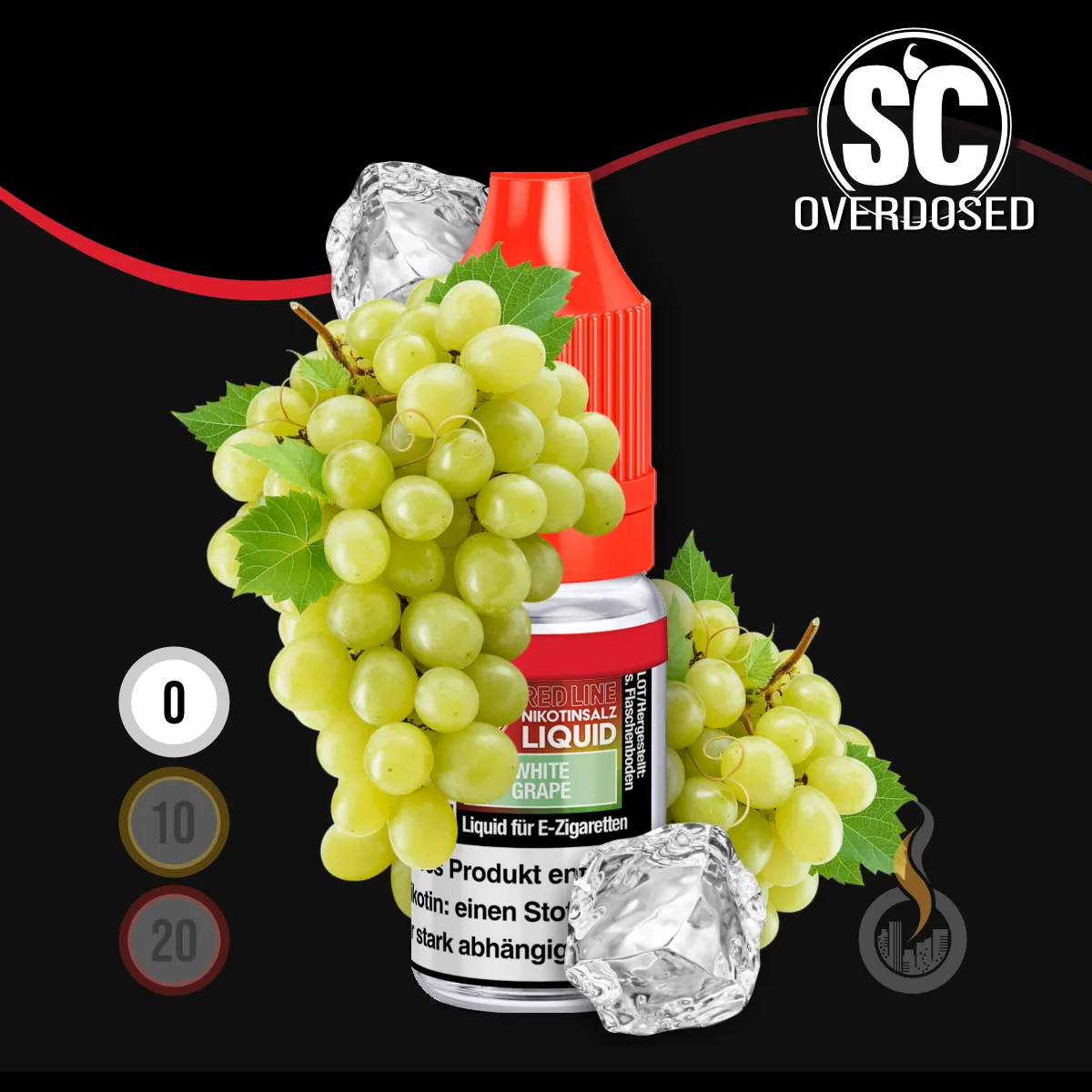 SC Red Line White Grape Nikotinsalz Liquid - 10 ml SW18299 Nikotinstärke wählen: 0 mg (OHNE NIKOTIN) Bild 1