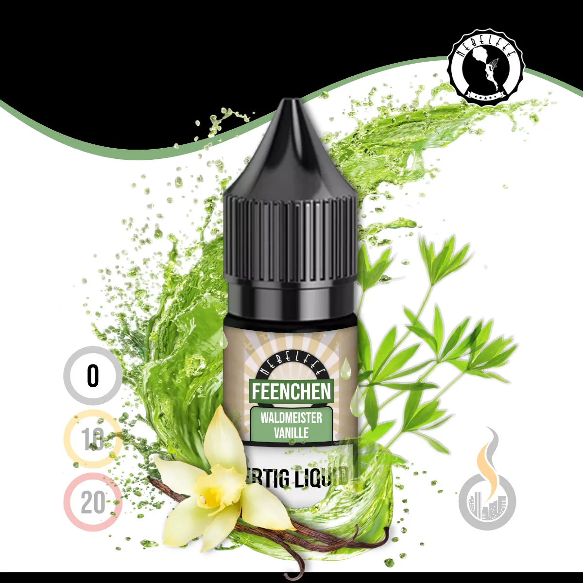 Nebelfee Waldmeister Vanille Feenchen Liquid - 10 ml SW17821 Nikotinstärke wählen: 0 mg (OHNE NIKOTIN) Bild 1