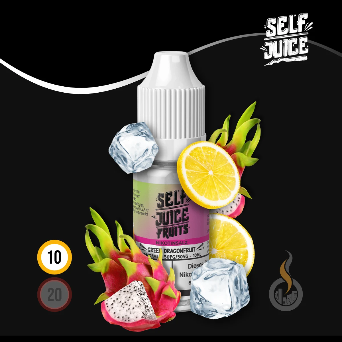 SELF JUICE Green Dragonfruit Nikotinsalz-Liquid - 10 ml SW18412 Nikotinstärke wählen: 10 mg (NIKOTINSALZ) Bild 1