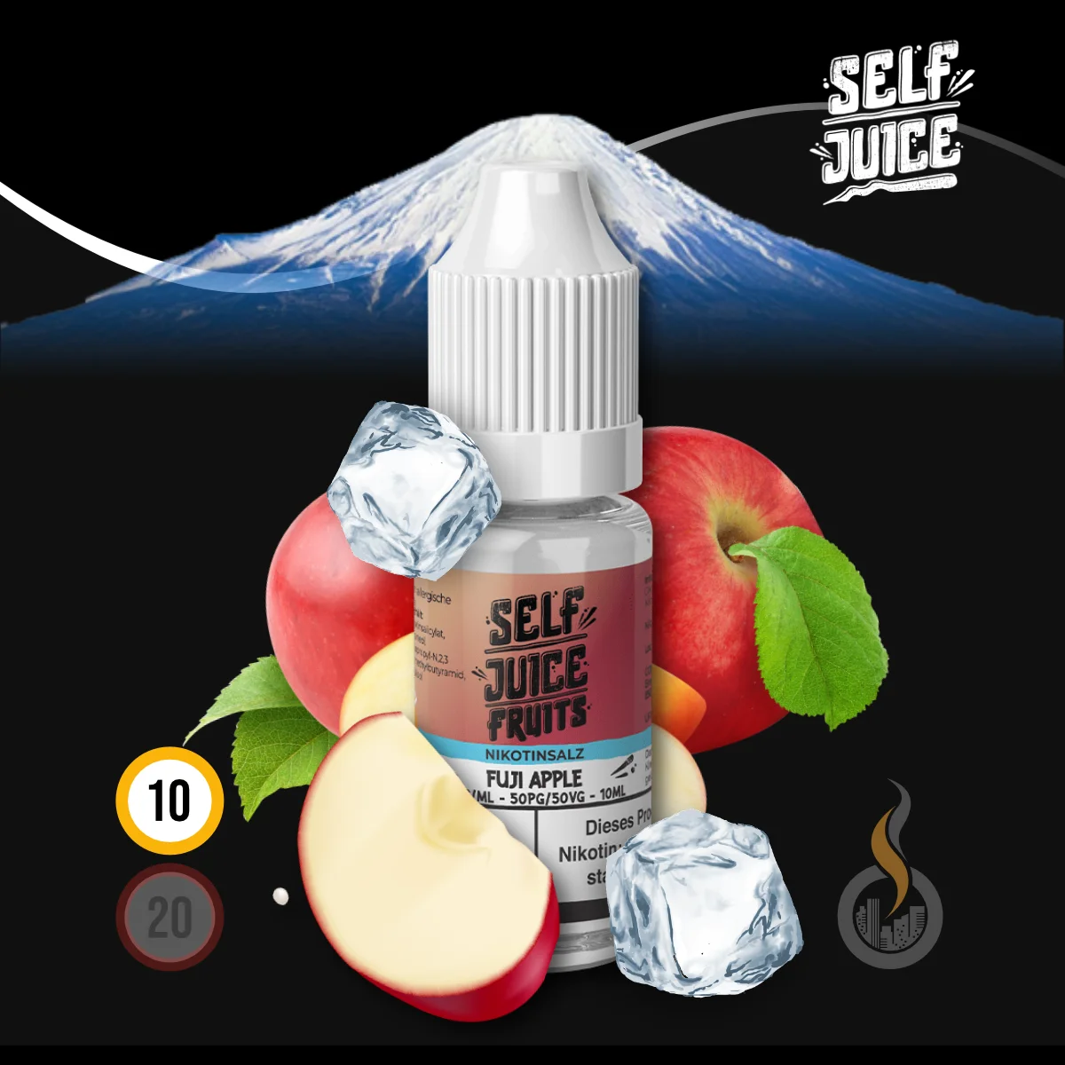SELF JUICE Fuji Apple Nikotinsalz-Liquid - 10 ml SW18406 Nikotinstärke wählen: 10 mg (NIKOTINSALZ) Bild 1