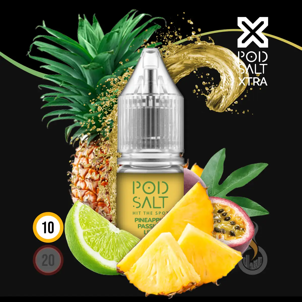POD SALT XTRA Pineapple Passion Lime Liquid - 10 ml SW17930 Nikotinstärke wählen: 10 mg (NIKOTINSALZ) Bild 1