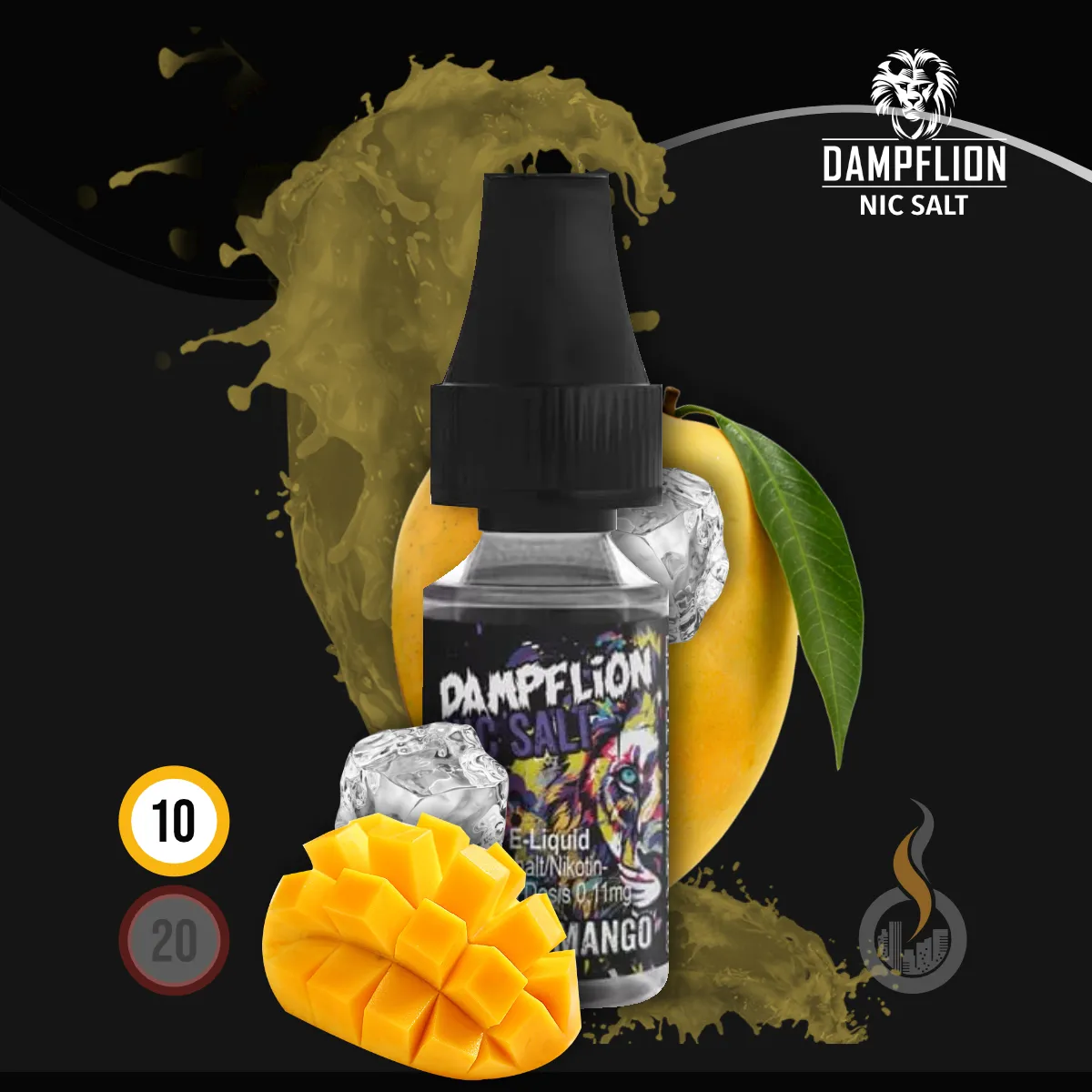 DAMPFLION INTENSE Tropic Mango Overdosed Nic Salt Liquid SW18307 Nikotinstärke wählen: 10 mg (MEDIUM) Bild 1