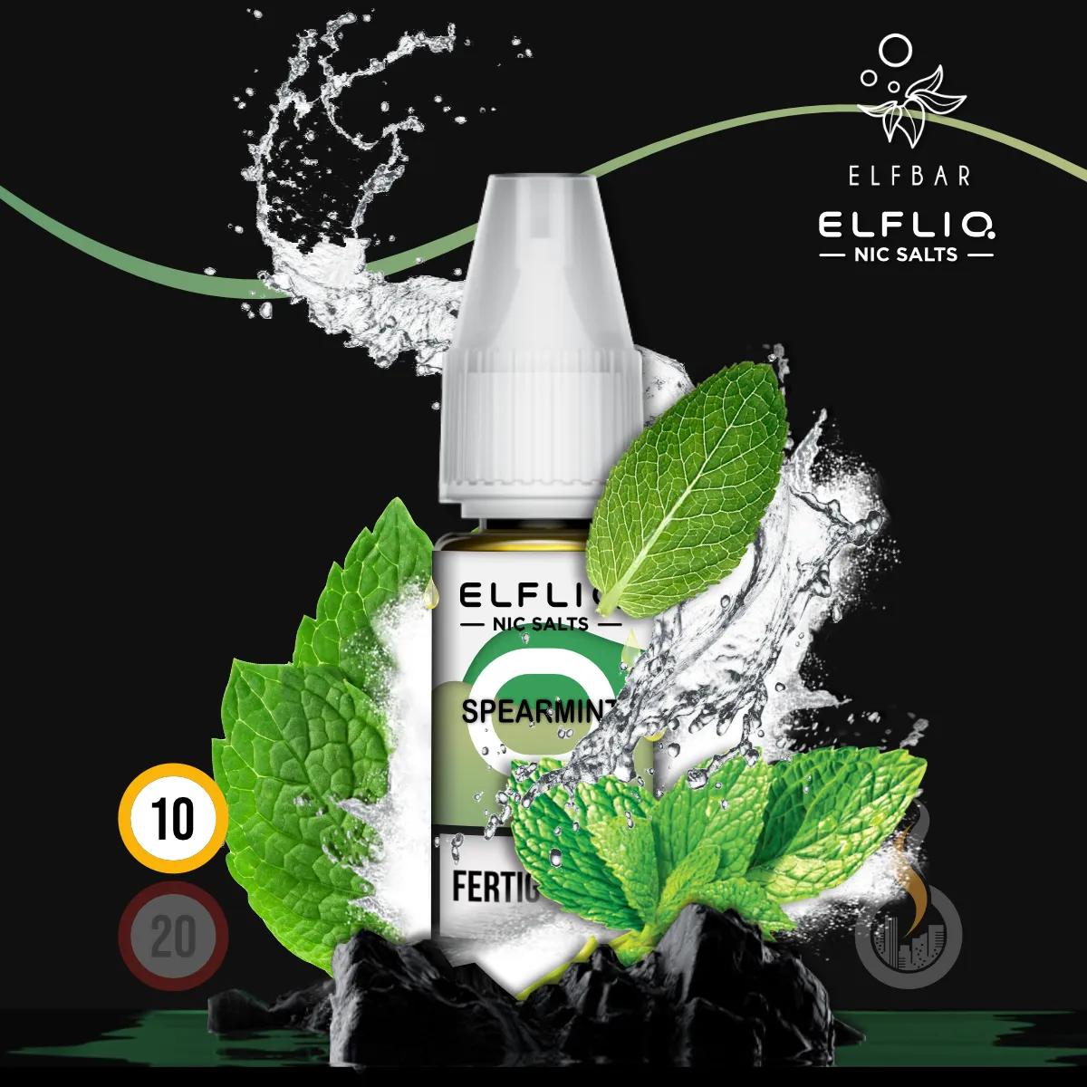 ELFLIQ by Elfbar Spearmint Nikotinsalz Liquid - 10 ml SW17874 Nikotinstärke wählen: 10 mg (NIKOTINSALZ) Bild 1