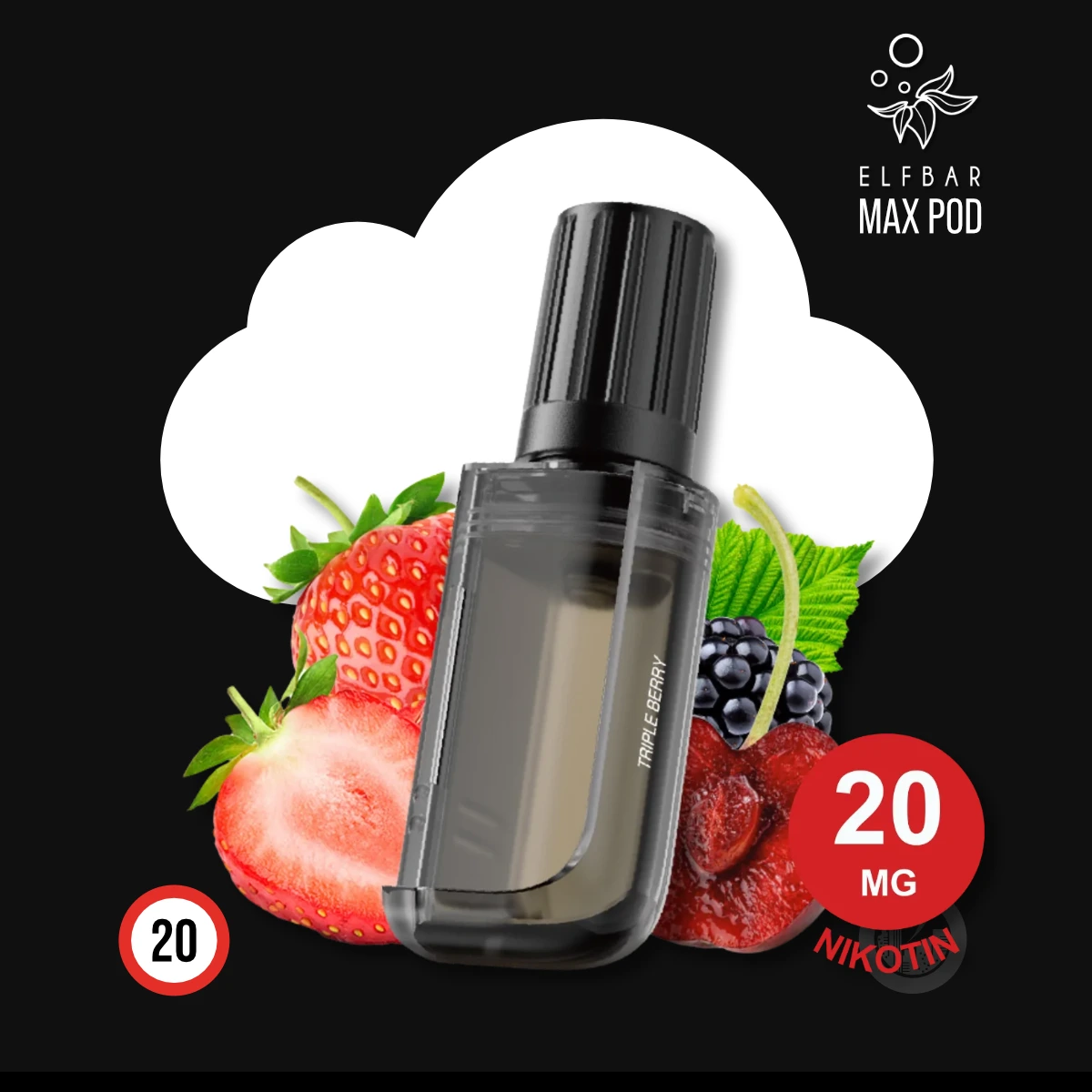 ELF BAR MAX Triple Berry Nachfüllbehälter Pod - 10 ml SW18520 Bild 1