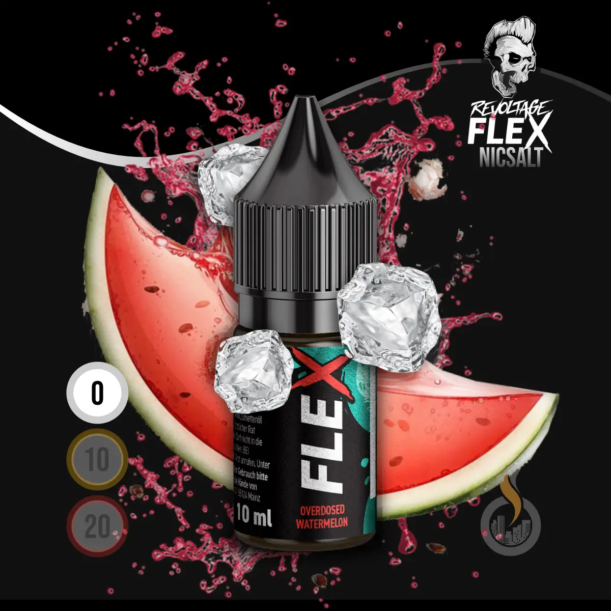 REVOLTAGE FLEX Overdosed Nikotinsalz Liquid Watermelon - 10 ml SW18289 Bild 1