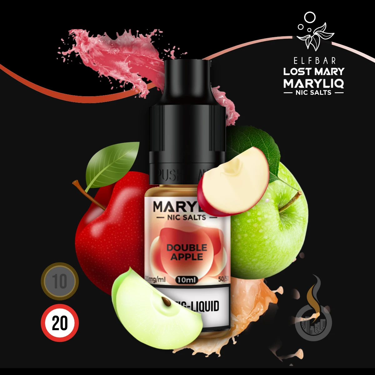 MARYLIQ by Lost Mary Nikotinsalz Liquid Double Apple - 10 ml SW18178 Nikotinstärke wählen: 20 mg ( NIKOTINSALZ ) Bild 1