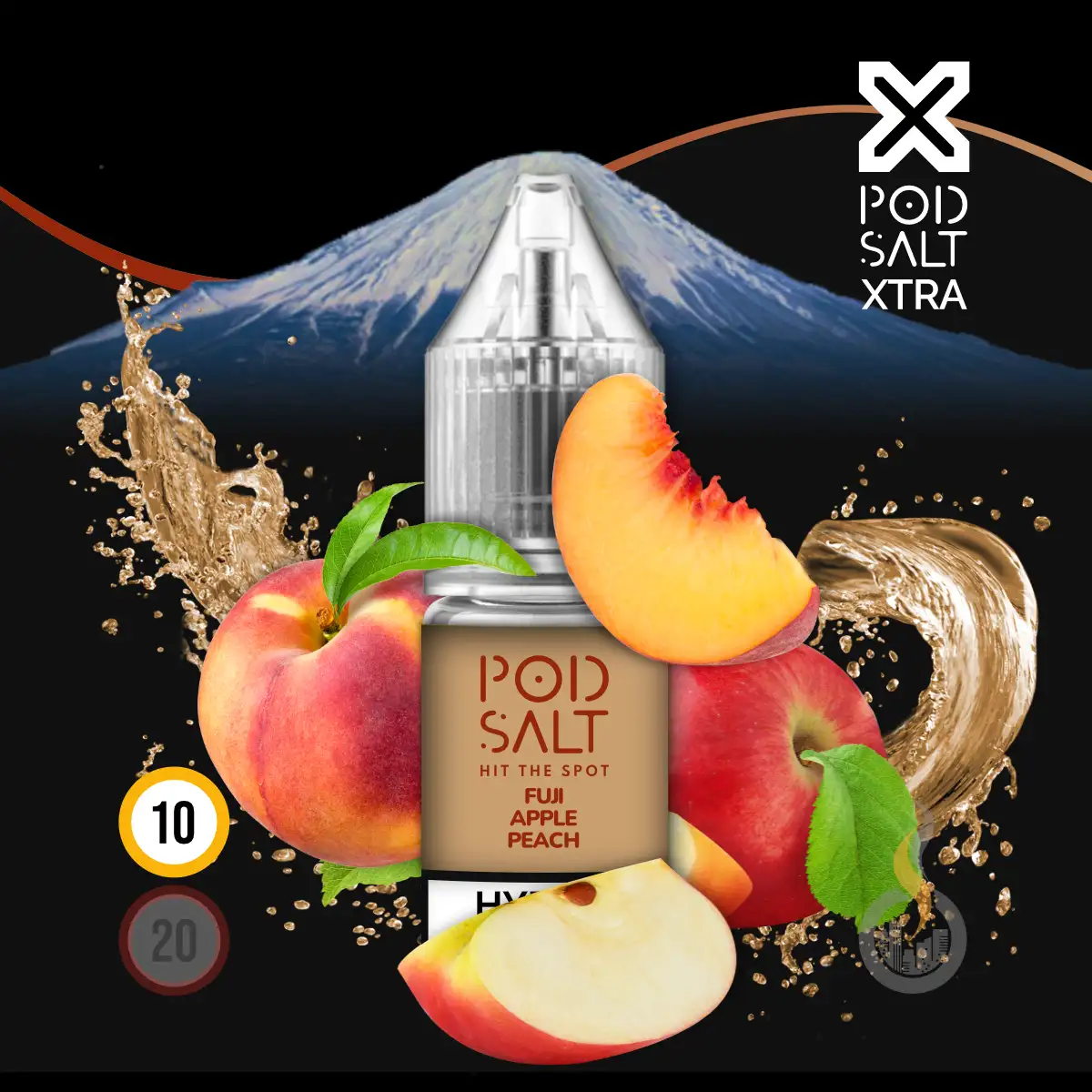 POD SALT XTRA Fuji Apple Peach Liquid - 10 ml SW17927 Nikotinstärke wählen: 10 mg (NIKOTINSALZ) Bild 1