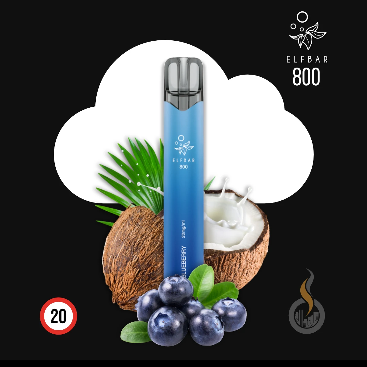 elfbar pods kokos Coconut Blueberry ELF BAR 800 Einweg E-Zigarette Elfbar elfa ElfBar Mate Akkuträger Aurora E-Liquid Type_Nic Salt Material:Tobacco