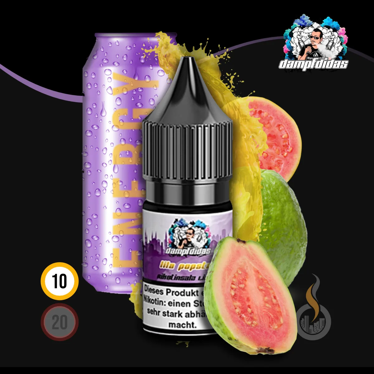 DAMPFDIDAS Lila Popstar Nikotinsalz Liquid - 10 ml SW18416 Nikotinstärke wählen: 10 mg (NIKOTINSALZ) Bild 1