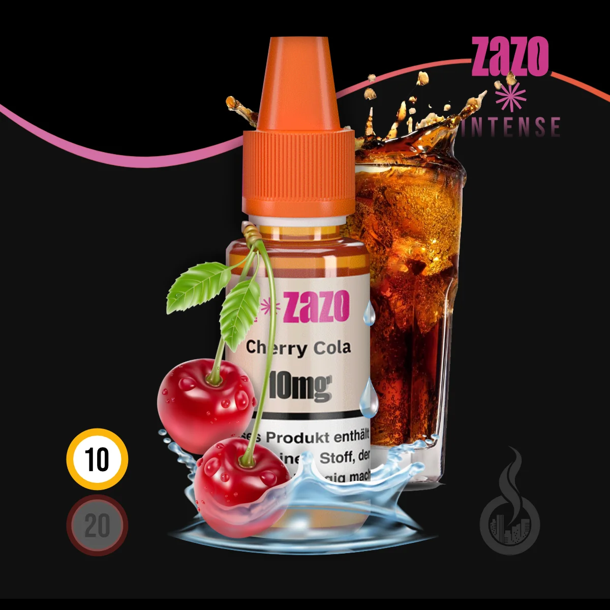 ZAZO INTENSE Cherry Cola Nikotinsalz Liquid - 10 ml SW18479 Nikotinstärke wählen: 10 mg (NIKOTINSALZ) Bild 1
