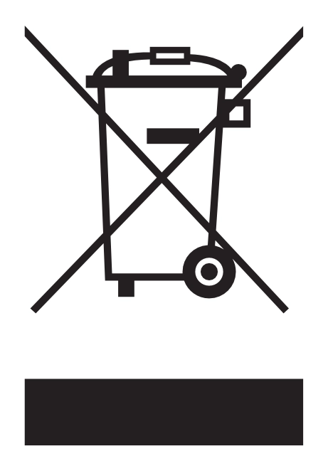 Symbol der durchgestrichenen Mülltonne