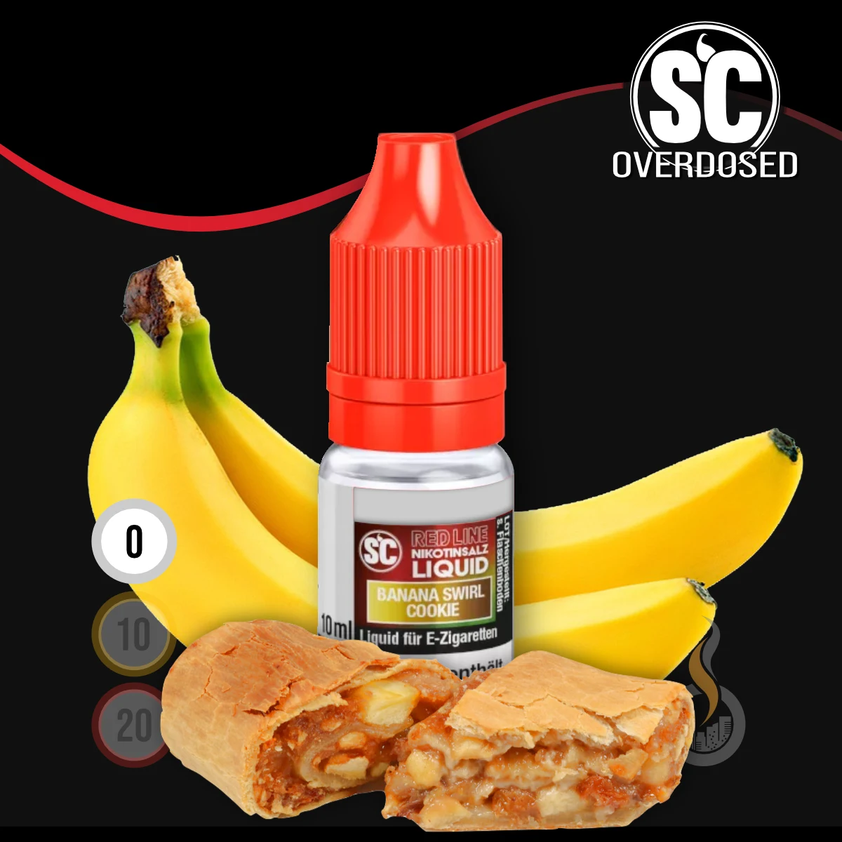 SC Red Line Banana Swirl Cookie Nikotinsalz Liquid - 10 ml SW18078 Nikotinstärke wählen: 0 mg (OHNE NIKOTIN) Bild 1