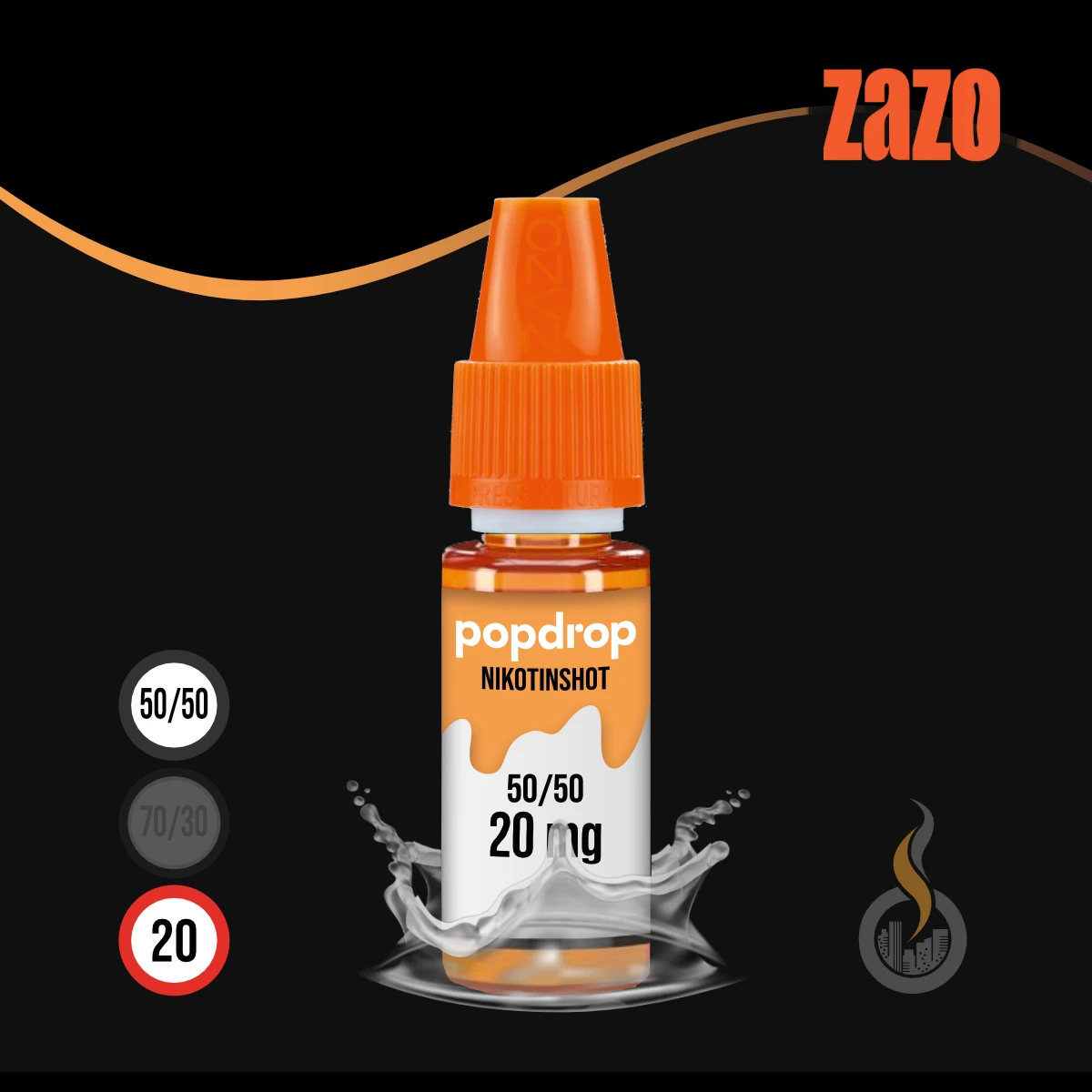 ZAZO popdrop Nikotin Shot - 10 ml SW17712.1 Basis (GRUNDMISCHUNG) VPG 50/50 (VG/PG) Bild 1
