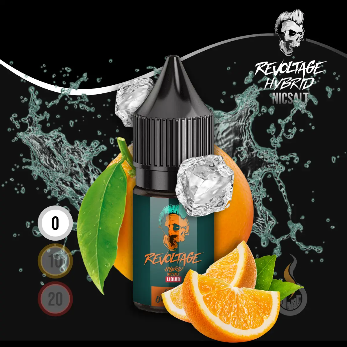 REVOLTAGE Hybrid Nikotinsalz Liquid Green Orange - 10 ml SW18210 Nikotinstärke wählen: 0 mg (OHNE NIKOTIN) Bild 1