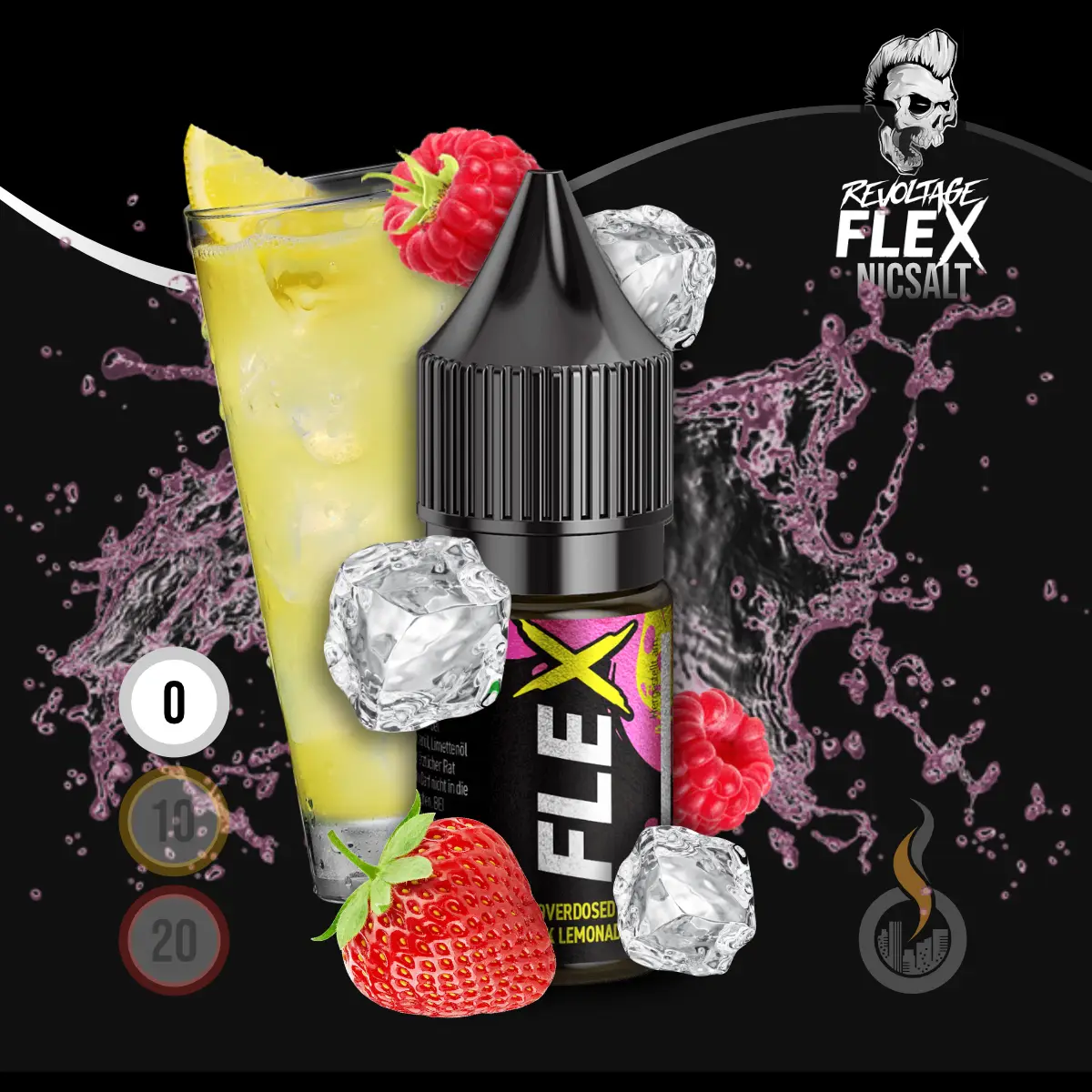 REVOLTAGE FLEX Overdosed Nikotinsalz Liquid Pink Lemonade - 10 ml SW18290 Nikotinstärke wählen: 0 mg (OHNE NIKOTIN) Bild 1