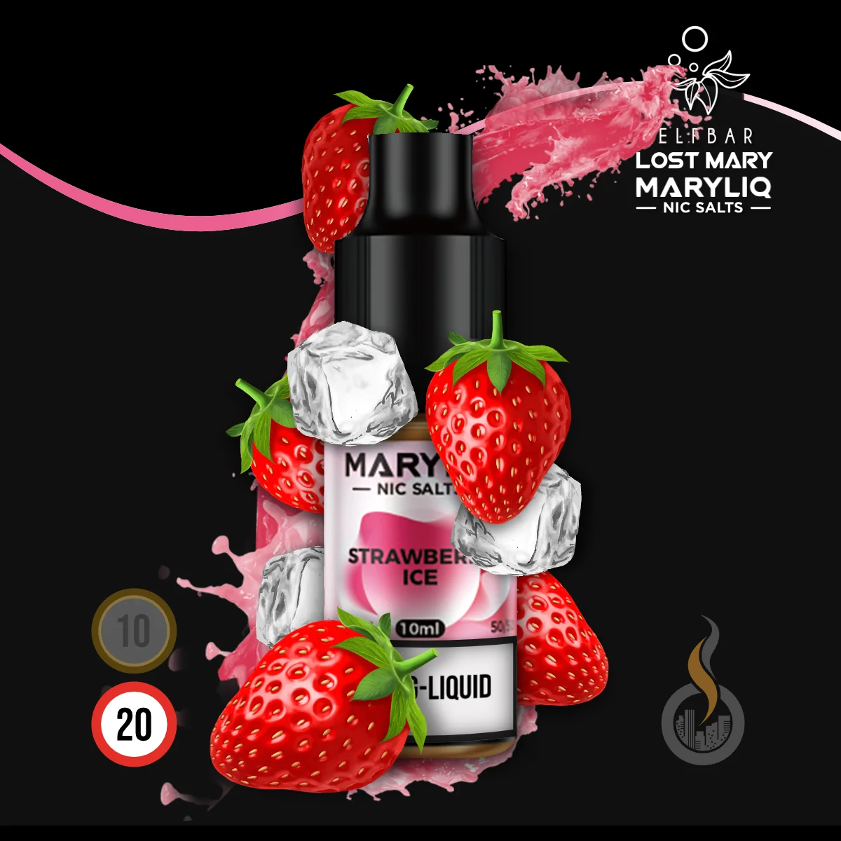 MARYLIQ by Lost Mary Nikotinsalz Liquid Strawberry Ice - 10 ml SW18191 Nikotinstärke wählen: 20 mg ( NIKOTINSALZ ) Bild 1