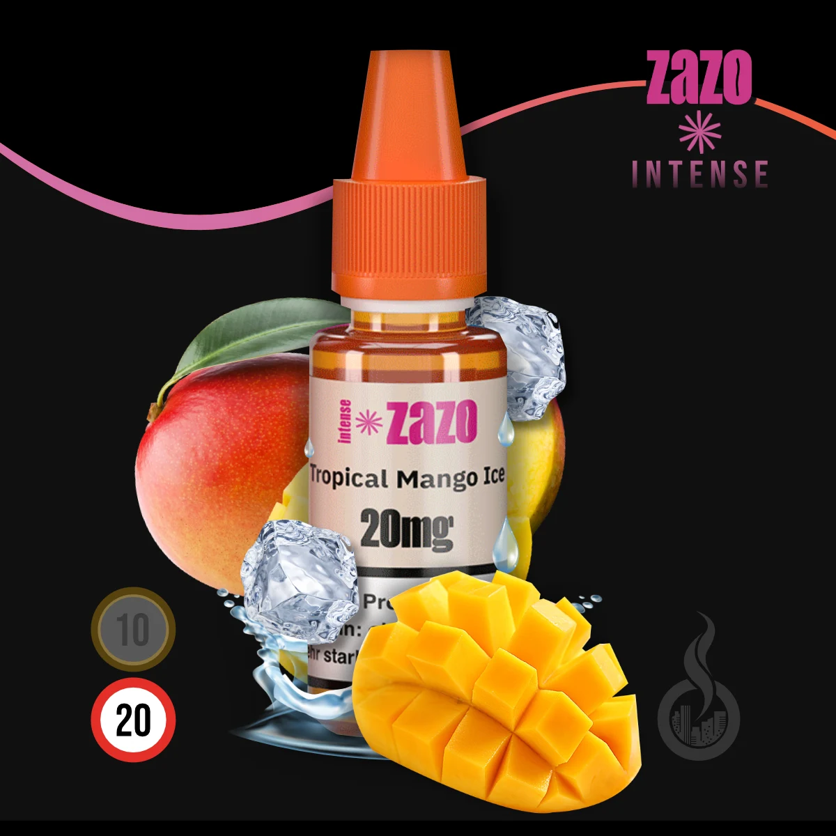 ZAZO INTENSE Tropical Mango Ice Nikotinsalz Liquid - 10 ml SW18468.1 Nikotinstärke wählen: 20 mg (NIKOTINSALZ) Bild 1
