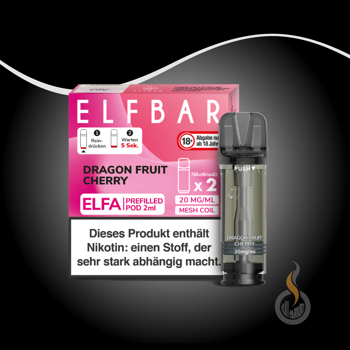 2x ELF BAR ELFA CP Prefilled Pod Dragon Fruit Cherry - 20 mg
