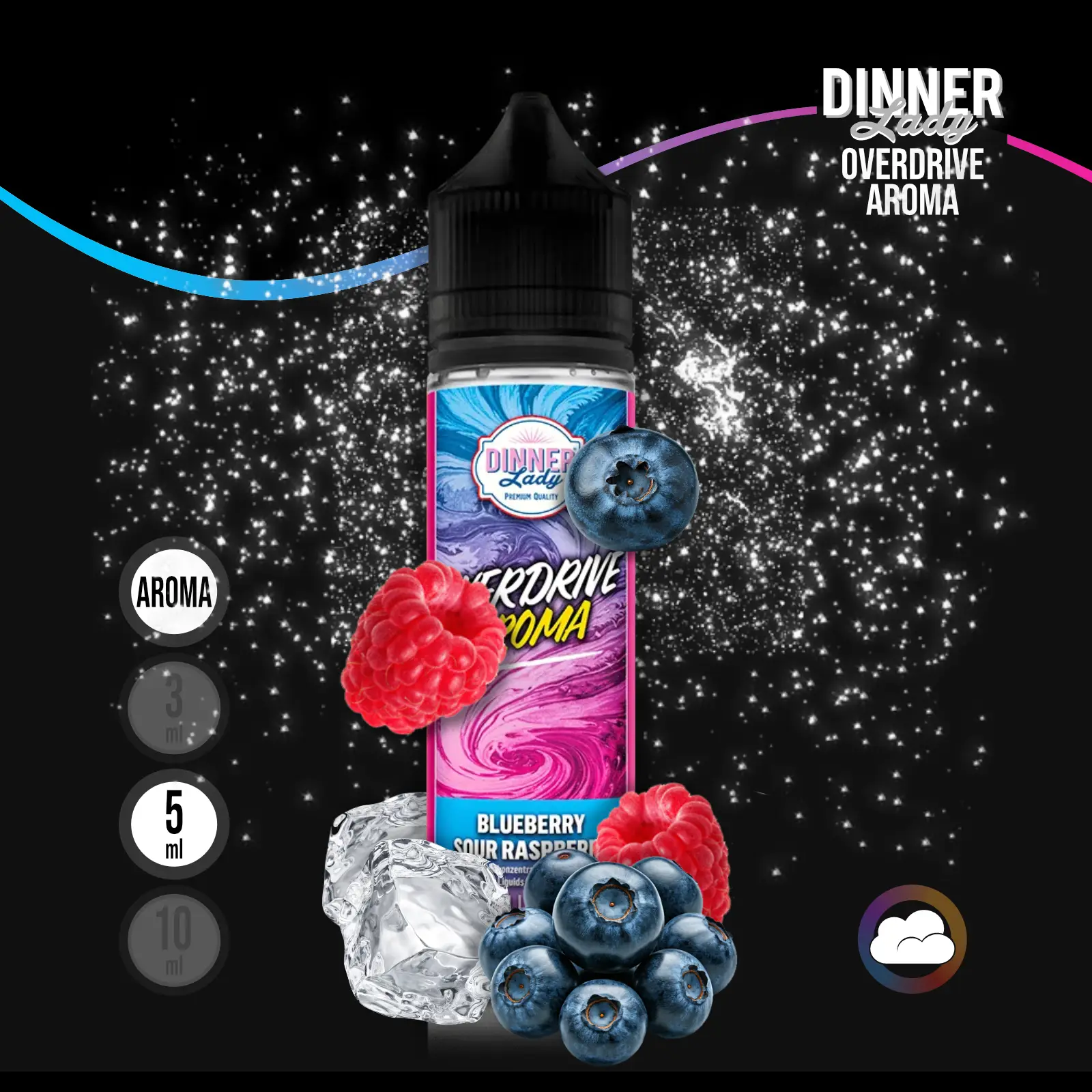 Dinner Lady Overdrive Blueberry Sour Raspberry Longfill Aroma