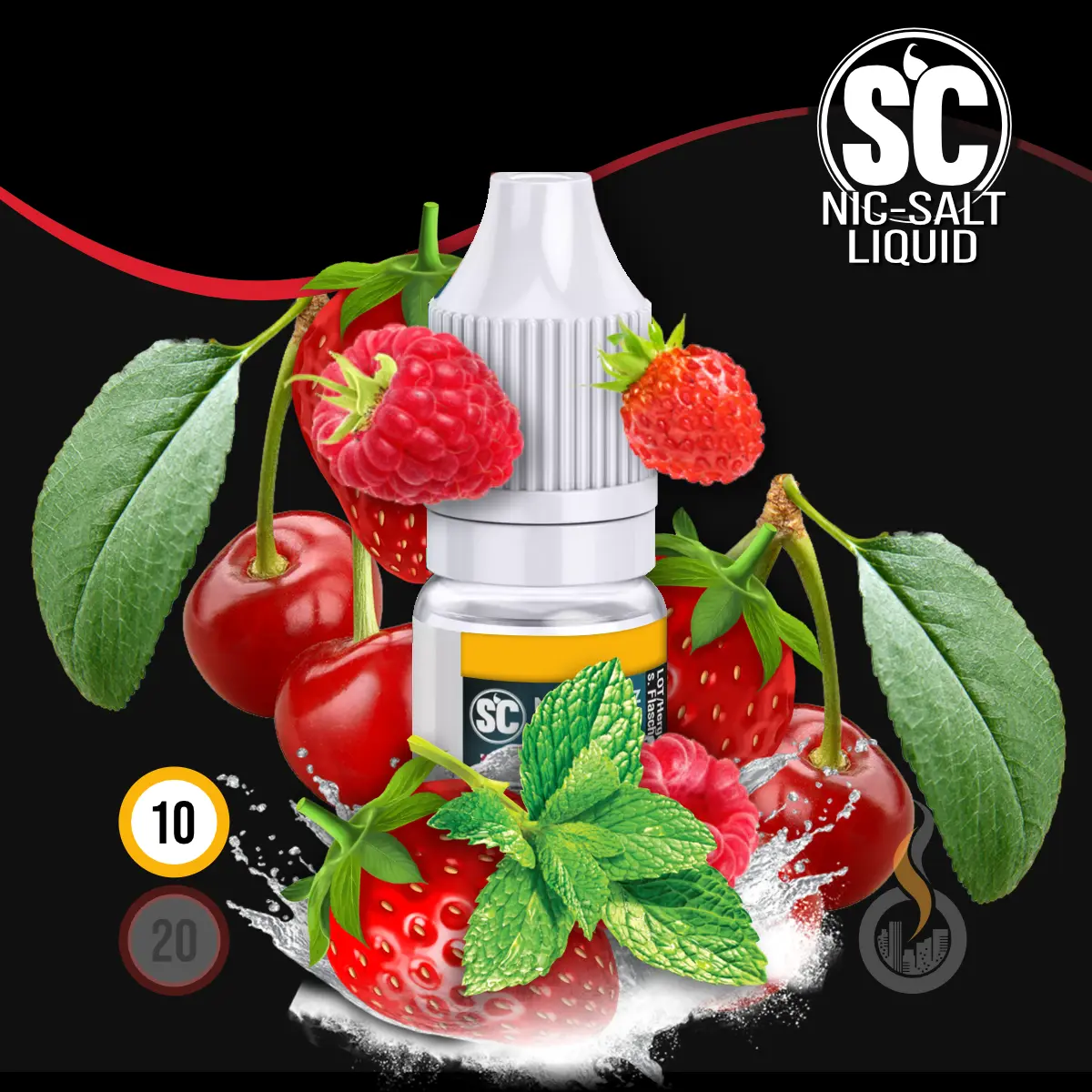 SC Red Fruits Nikotinsalz Liquid - 10 ml SW18086 Nikotinstärke wählen: 10 mg (NIKOTINSALZ) Bild 1