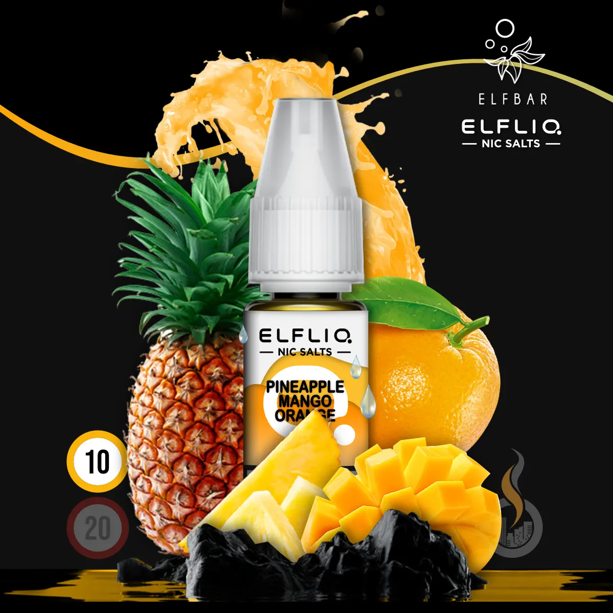 ELFLIQ by Elfbar Pineapple Mango Orange Nikotinsalz Liquid - 10 ml SW18248 Nikotinstärke wählen: 10 mg (NIKOTINSALZ) Bild 1