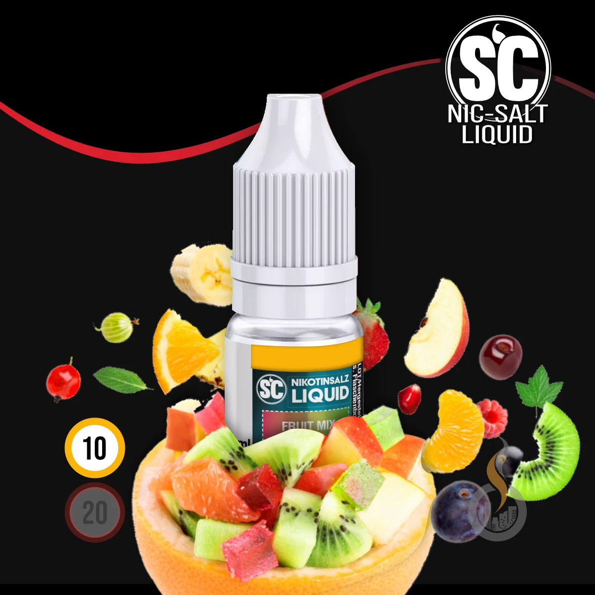 SC Fruit Mix Nikotinsalz Liquid - 10 ml SW18085 Nikotinstärke wählen: 10 mg (NIKOTINSALZ) Bild 1