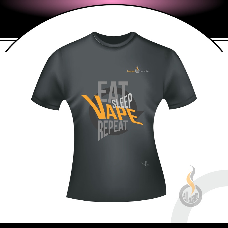 besser T-SHIRT - EAT SLEEP VAPE REPEAT - Damen SW15174.1 Bild 1