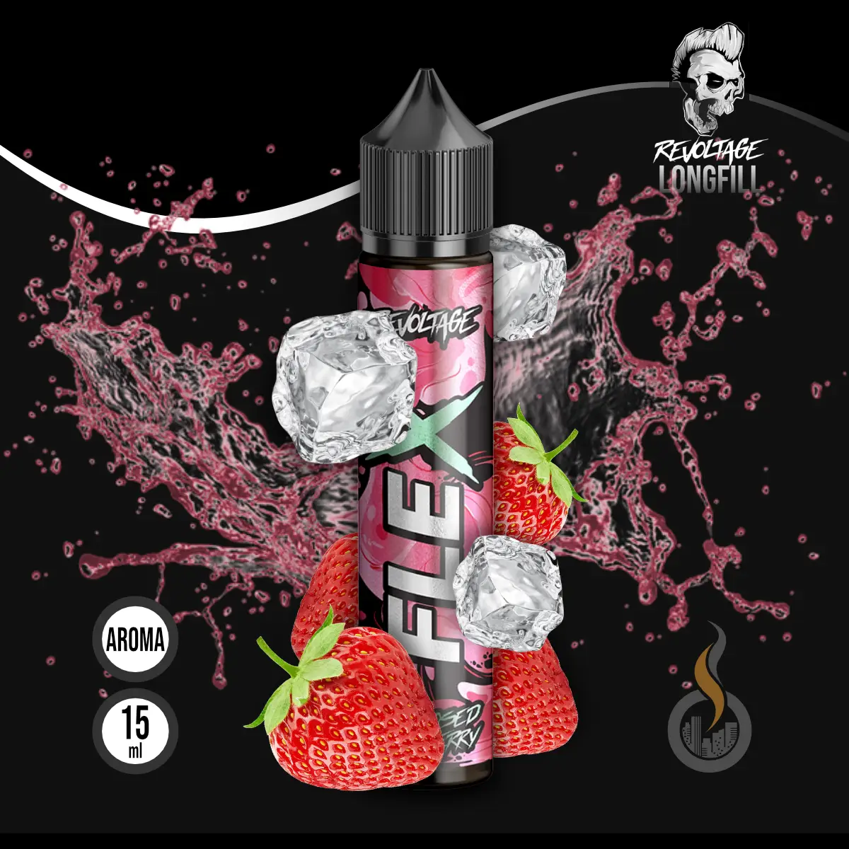 REVOLTAGE FLEX Overdosed Aroma Strawberry - 10 ml SW18285 Bild 1