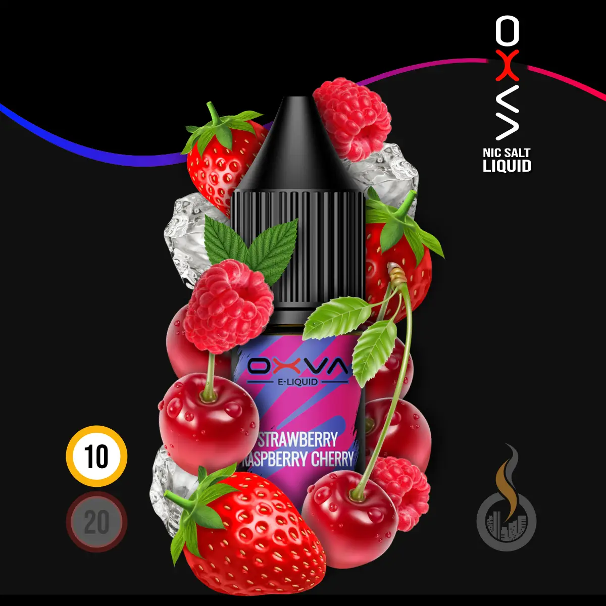 OXVA Strawberry Raspberry Cherry Nic Salt Liquid SW18338 Nikotinstärke wählen: 10 mg (NIKOTINSALZ) Bild 1