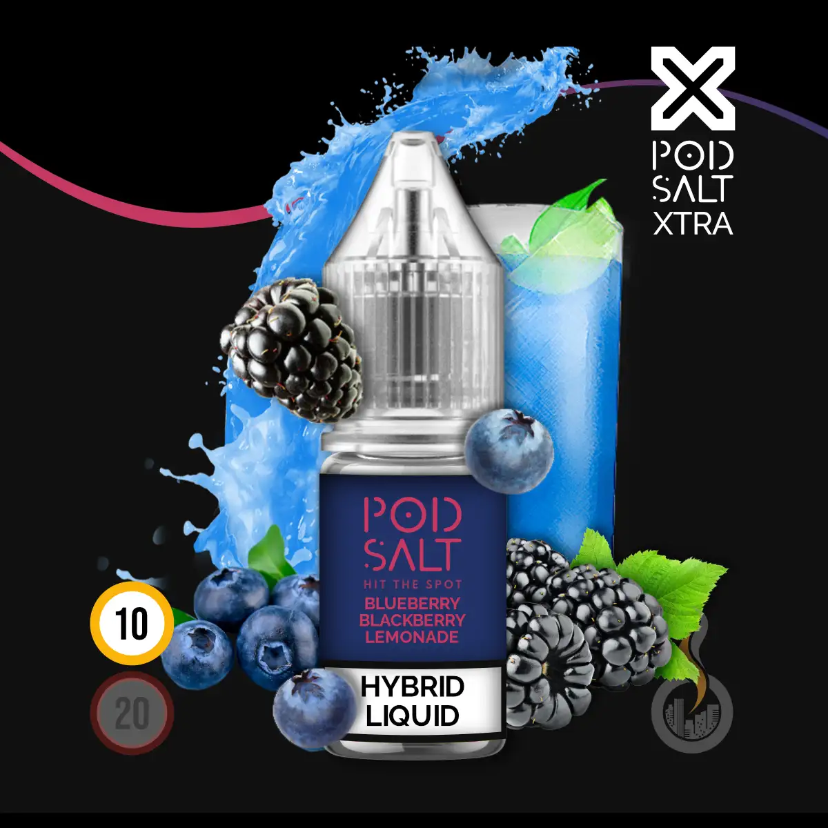 POD SALT XTRA Blueberry Blackberry Lemonade Liquid - 10 ml SW17926 Nikotinstärke wählen: 10 mg (NIKOTINSALZ) Bild 1