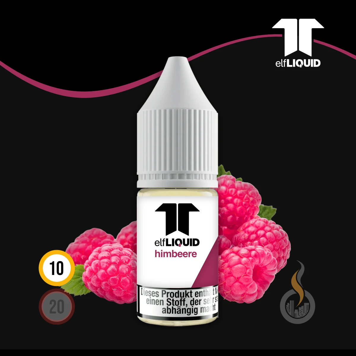elf LIQUID Nikotinsalz Himbeere - 10 ml SW18689 Nikotinstärke wählen: 10 mg (NIKOTINSALZ) Bild 1