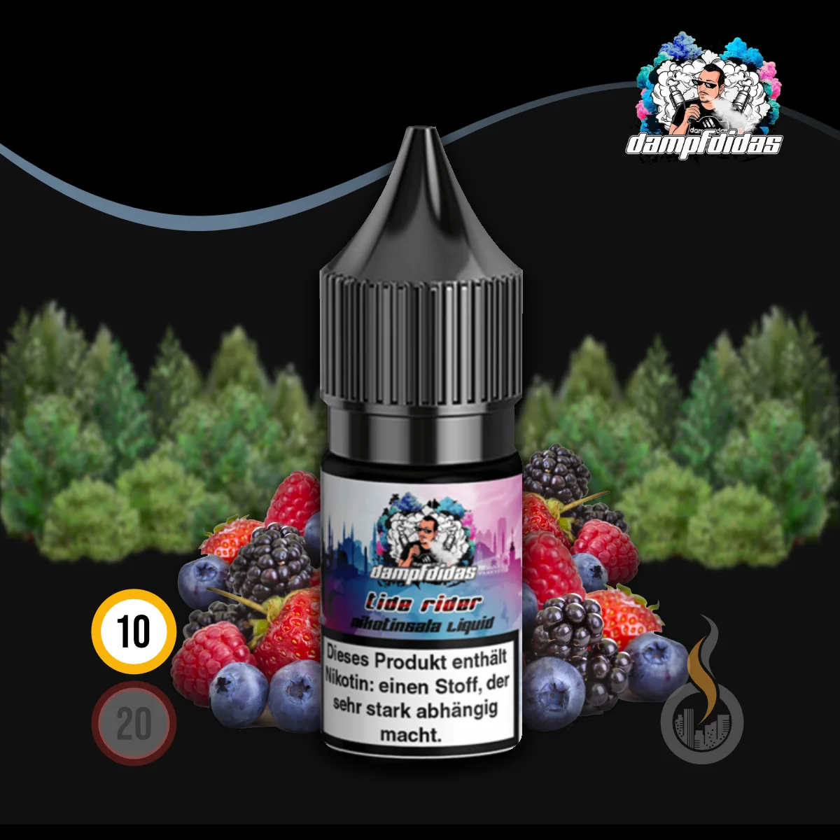 DAMPFDIDAS Tide Rider Nikotinsalz Liquid - 10 ml SW18072 Nikotinstärke wählen: 10 mg (NIKOTINSALZ) Bild 1