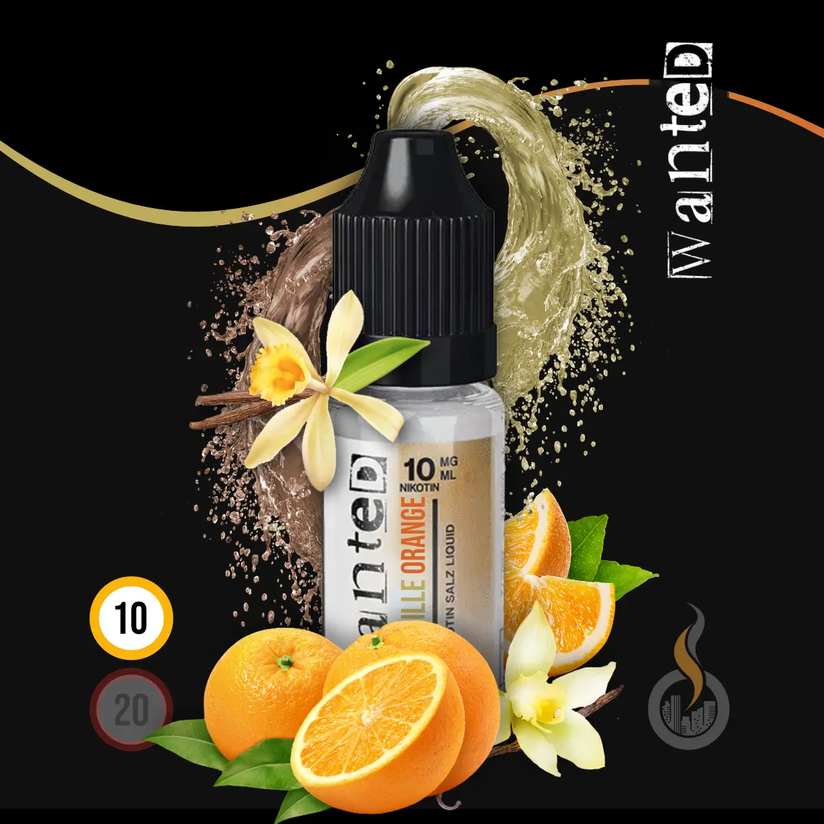 WANTED Overdosed Vanille Orange Nikotinsalz-Liquid - 10 ml SW17803 Nikotinstärke wählen: 10 mg (NIKOTINSALZ) Bild 1